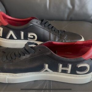 Givenchy Black and Red Minimalist Sneakers